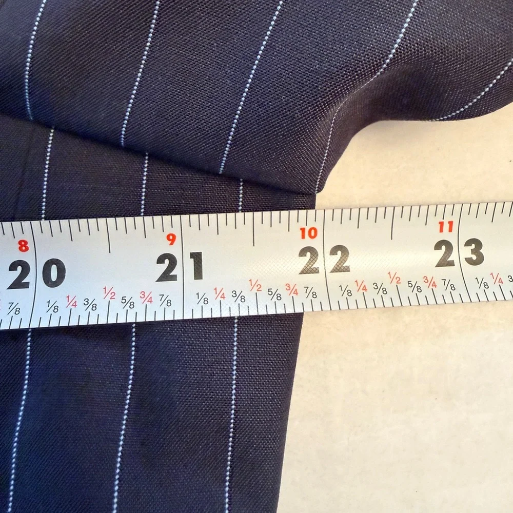 HUGO BOSS Navy Stripe Size 40L‎ Single Breasted Wool Blazer Jacket Guabello USA
